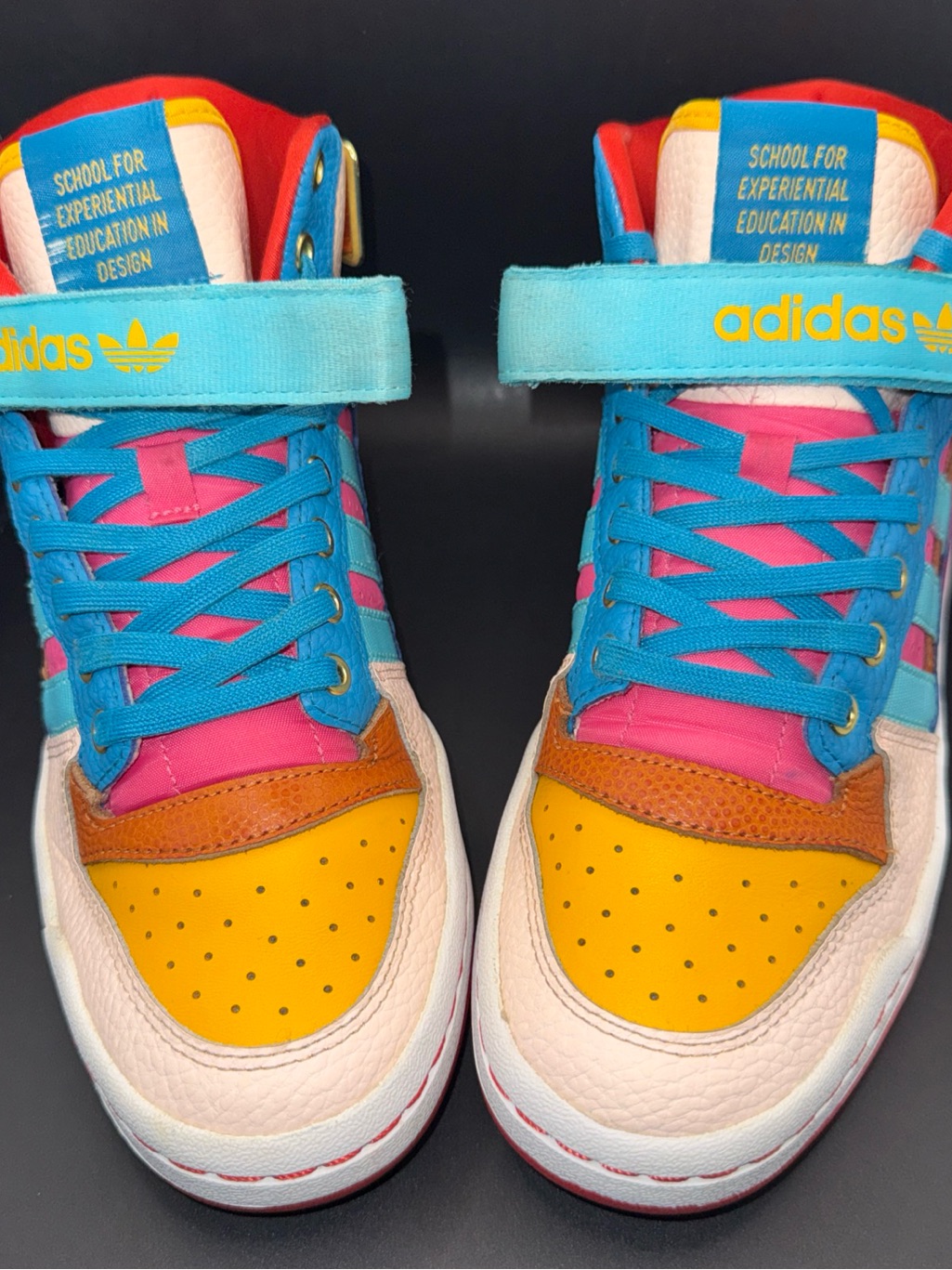 Size 7  SEED X Adidas Forum Mid Multi Wmns Gv7673 Very Clean No Box
